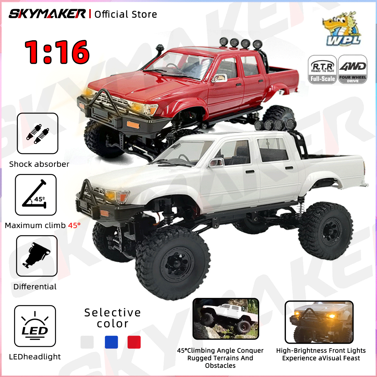 WPL C64-1 RC Auto 1:16 Hailax  – Rc Hobby Toucan Bewertung und Preis
